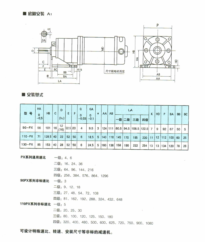 PX系列行星齿轮减速电动机 （图片）